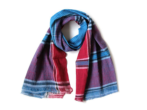 niki-toto KHADI CHECK STOLE