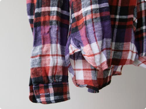 maillotSunset flannel check round collor p/o shirts