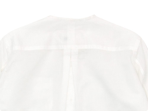 blanc no collar long shirts cotton ramie