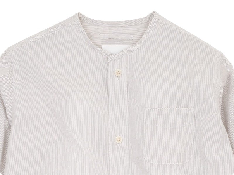 blanc no collar long shirts cotton