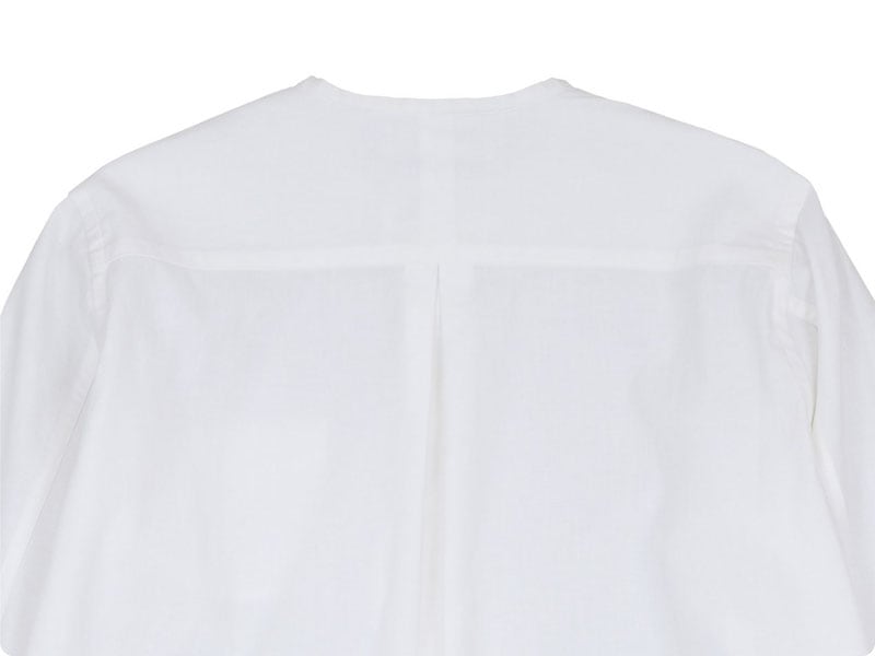 blanc no collar long shirts cotton linen （regular）