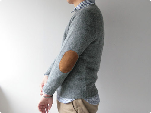 BRICK CREW NECK KNIT パッチ付き