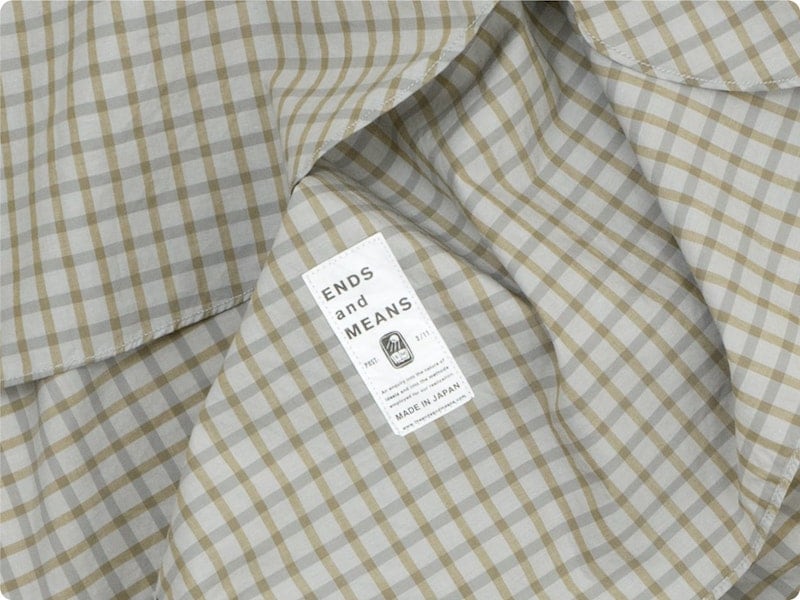 ENDS and MEANS Band Collar P/O Shirts COLOR CHECK