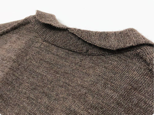 新品タグ付き ホームスパン homspun 梳毛12Gロングカーディガン黒 