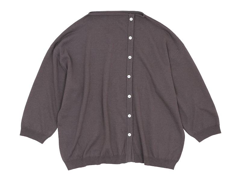 homspun(ホームスパン) コットンリネン コンパクトヤーン 七分袖後ろ  