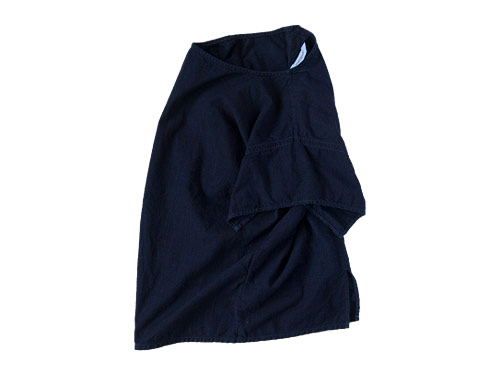 homspun 本藍染コットン ワイドスリーブブラウス
