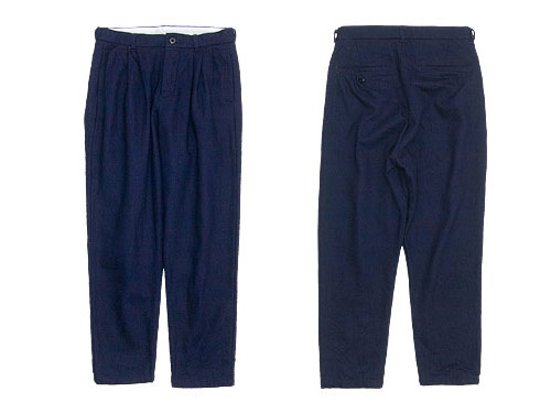 maillot C/W denim tuck tapered pants