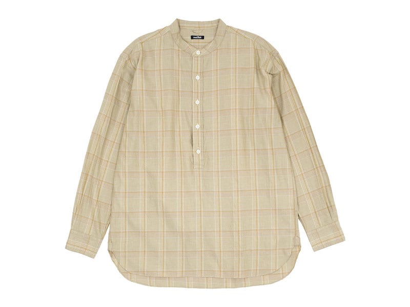 maillot mature twill check pull over stand shirts