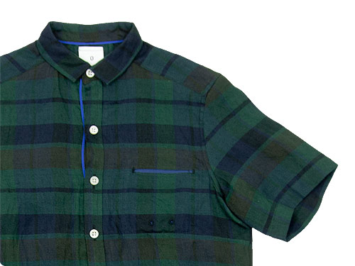 maillot linen check smile S/S shirts