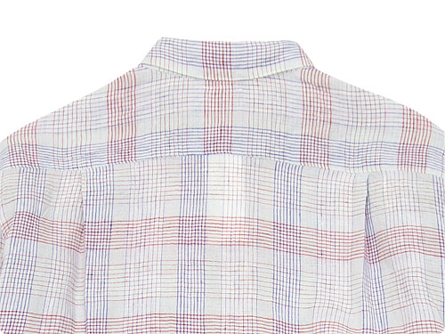 maillot check stripe linen regular shirts