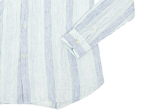 maillot check stripe linen regular shirts