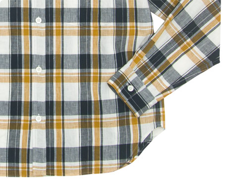 MARGARET HOWELL GRAPHIC LINEN CHECK SHIRTS