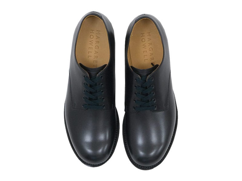 MARGARET HOWELL LEATHER LACE UP SHOES 10Black 〔メンズ〕