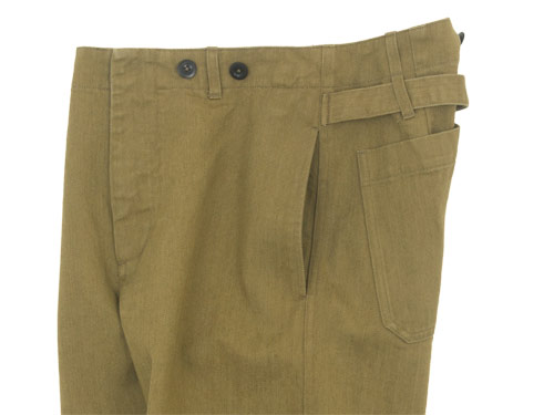 MHL. HEAVY COTTON DRILL CINCHED BACK TROUSER