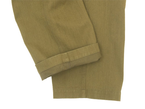 MHL. HEAVY COTTON DRILL CINCHED BACK TROUSER