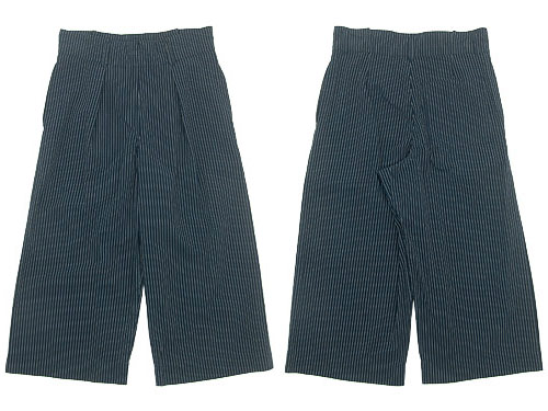 MHL. COTTON LINEN STRIPE TIE WAIST CULOTTES 〔レディース〕