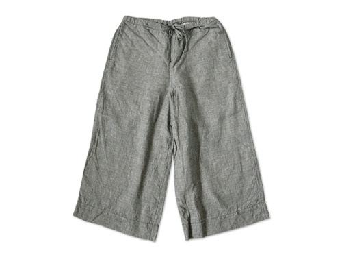RINEN 40/1リネン平織千鳥 キュロットパンツ