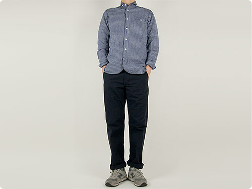 MHL. FADED TWILL PANTS class=