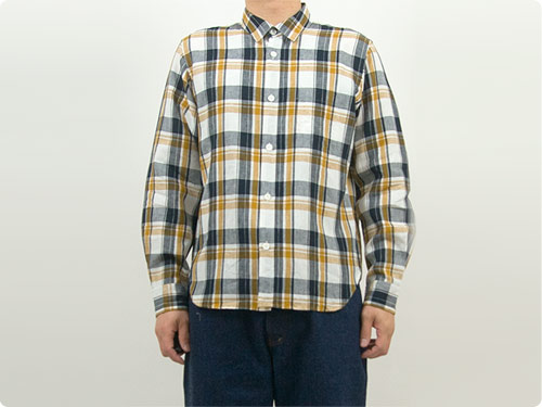 MARGARET HOWELL GRAPHIC LINEN CHECK SHIRTS 〔メンズ〕