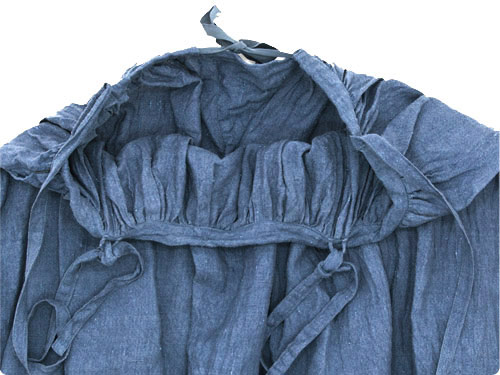 TOUJOURS（トゥジュー） Drawstring Suspender Skirt INDIGO GRAY  