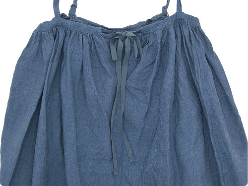 TOUJOURS（トゥジュー） Drawstring Suspender Skirt INDIGO GRAY  