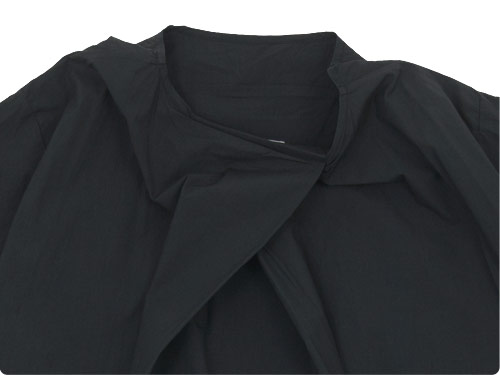 TOUJOURS（トゥジュー） Boat Neck Wrap Back Shirt Dress NAVY BLACK 