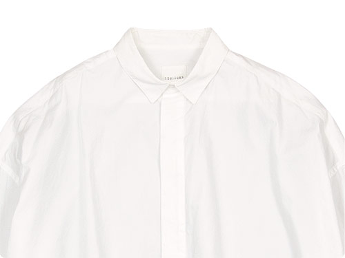 TOUJOURS Fly Front Square Collar Wide Shirts