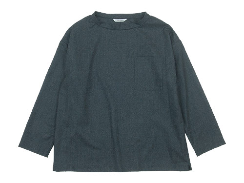 TOUJOURS Long Sleeve Big Pocket T-shirt / High Neck Big Shirt / Hairband