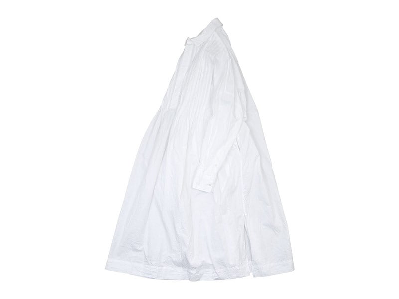TOUJOURS Back Gathered Pin Tuck Shirt Dress WHITEMM31FD04