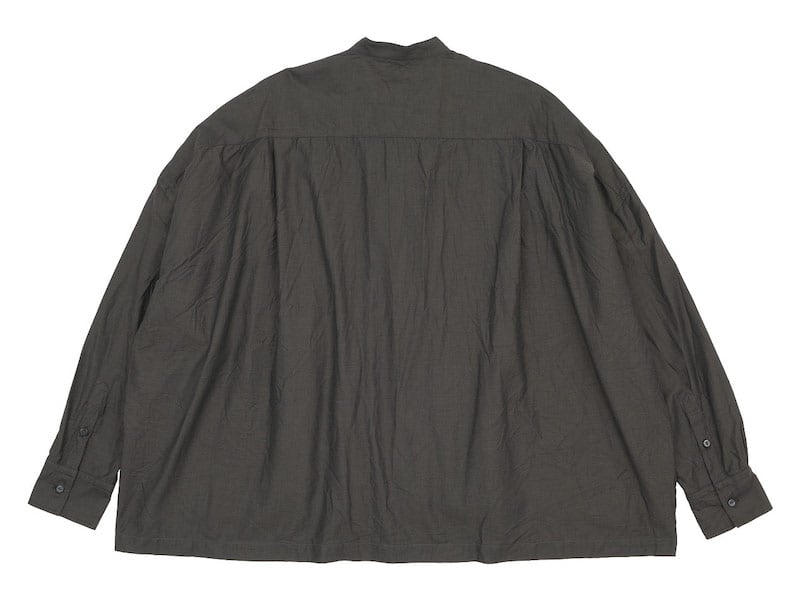 TOUJOURS Wide Tuck Shirt OLIVE BROWNKM31KS01
