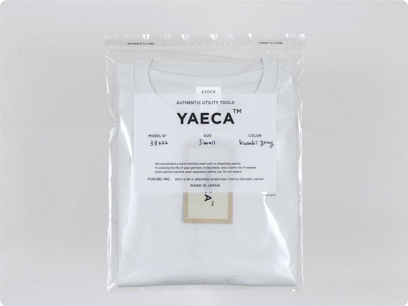YAECA STOCK 半袖 クルーネックTシャツ 
