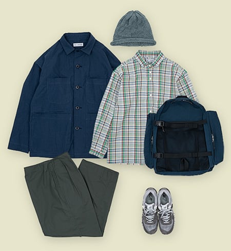 nisica �쥮��顼���顼����� �����å� GRAY GREEN ��Ȥä������ǥ��͡���