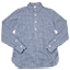 TATAMIZE P/O SHIRTS Plain NAVY GINGHAM