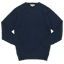 MARGARET HOWELL MERINO CASHMERE TWIST SADDLE CREW KNIT 120NAVY 〔メンズ〕