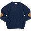 BRICK CREW NECK KNIT パッチ付き NEW NAVY