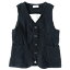 RINEN 1/12ウール×綿接結 ベスト 15BLUE〔メンズ〕