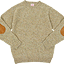 BRICK CREW NECK KNIT パッチ付き WHEATEAR